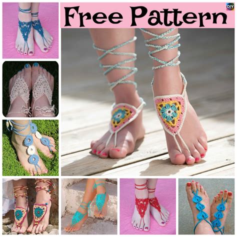 barefoot sandals crochet pattern free